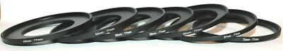 One Brand New Metal Stepping-up Filter Adapter to Fit 77mm Filters, 7 choices - Image 1 of 4