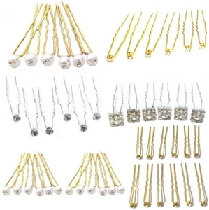 Perle Hochzeit Braut Haarnadeln Kristall Brautjungfern Clips Griffe Folie Frauen Mädchen - Bild 1 von 20