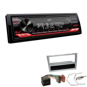 JVC KD-X282DBT Autoradio Bluetooth DAB+ für Opel Corsa C 2000-2004 matt chrom - Bild 1 von 5