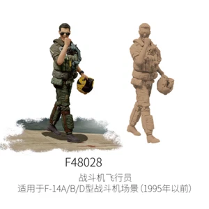1/48 F48028 Fighter Pilot Resin Figure for F-14A/B/D Before 1995 Model - Picture 1 of 11