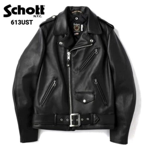Schott Perfecto Double Leather Riders Jacket Size 44 One Star Made in USA - Picture 1 of 9