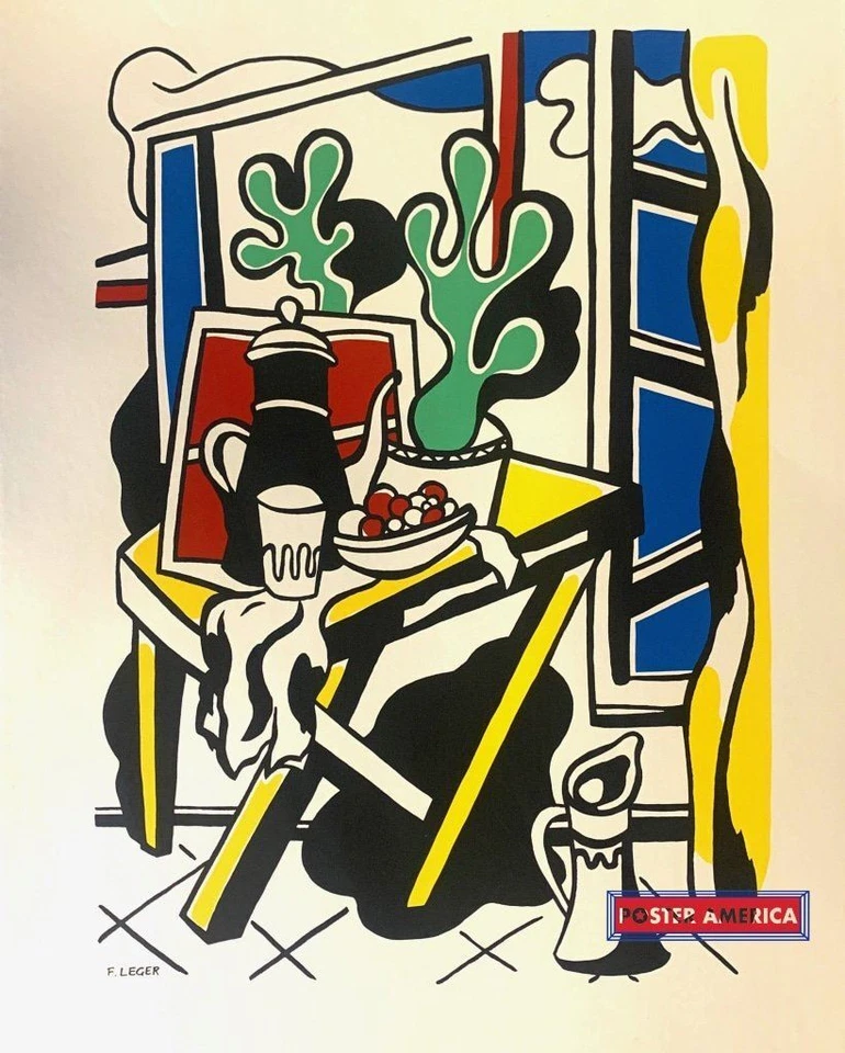 Impresión de póster de arte raro de naturaleza muerta sin título de F. Leger 22,5 x 28 Foto 1 de 1