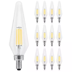 Luxrite E12 Candelabra LED Light Bulbs 60 Watt Equivalent, 5000K Bright... - Picture 1 of 7