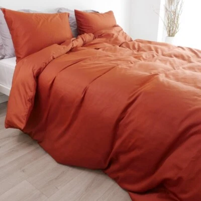 Bettwäsche-Set Orange Baumwolle 140x200 | 155x220 | 160x200 | 200x200 | 200x220 - Bild 1 von 4