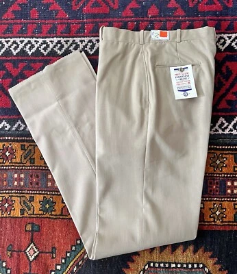 Новый с Ярлыками винтажный 1970-х 80-х годов Finesilver запаса широкие штанины брюки без кромки вискозы 33 x 37 - Изображение 1 из 4