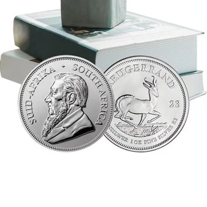 2023 1 Oz South Africa Fine Silver Krugerrand Coin BU Commemorative Coin New - Picture 1 of 9