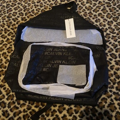 Mochila Campus Jeans Calvin Klein nueva con etiquetas negra  Foto 1 de 4