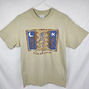 M & O Knits Sedona, Arizona Graphic Kokopelli T-Shirt Beige Size Medium - Picture 1 of 9
