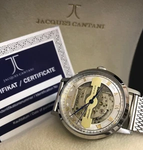 Jacques Cantani Skelettuhr Automatikuhr Designer Uhrwerk Japan Glasboden JC-715 - Picture 1 of 5