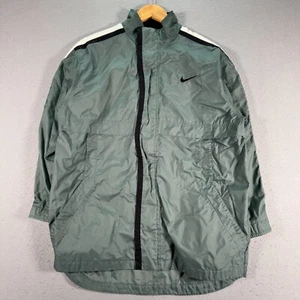 Vintage Nike Windbreaker Jacket Youth Boys Large 14-16 Green Swoosh Lightweight - Picture 1 of 11