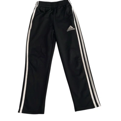 EUC! adidas black track pants with white stripes - Size 7 - Image 1 of 4