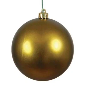 Vickerman N592014DMV Olive Matte UV Drilled Cap Ball Ornament 8 in. - Picture 1 of 1