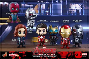 Hot Toys Cosbaby Marvel Avengers Age of Ultron Serie 2. Juego de caja de 7 figuras *RARO - Imagen 1 de 10