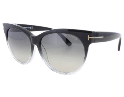 Gafas de sol Tom Ford SASKIA marco transparente negro humo FT0330 05B 57-14 140 Foto 1 de 4