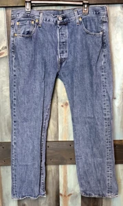 Levi Strauss 501 Button Fly Medium Blue Denim Wash Jeans 36x29 - Bild 1 von 3