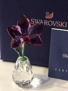 New Swarovski Crystal 5254318 Flower Dreams Orchid In Vase Boxes & Certificate - Picture 1 of 11