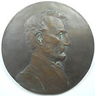 U.S.A. Abraham Lincoln Large Bronze Portrait Medallion 171Mm By Roine