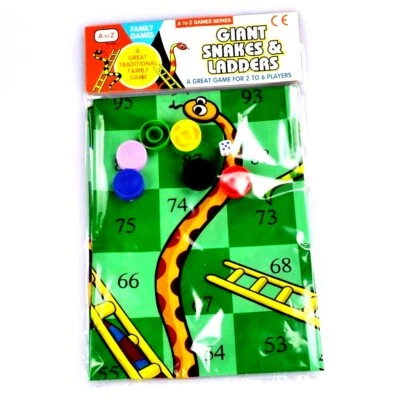 Giant Snakes & Ladders Game Traditional Indoor Out Family Kids Activity Toy Gift - Image 1 of 4