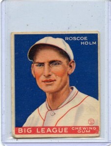 1933 GOUDEY BASEBALL #173 ROSCOE HOLM, ST. LOUIS CARDINALS, 031622