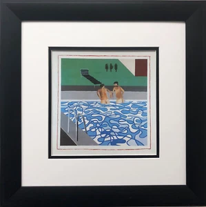David Hockney "Two Boys in a Pool, Hollywood" Pop Art California Book Folio - Picture 1 of 3