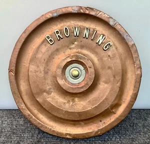 Unusual BROWNING wall Placque Shotgun Shell Base Gift Kitsch Weird Home Made KZ - Bild 1 von 8