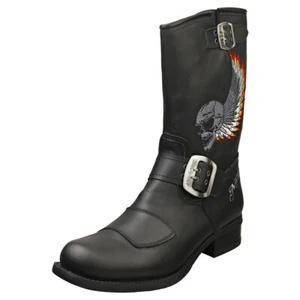 New Rock Biker M-gy32-s10 Unisex Black Platform Boots - 10 US - Picture 1 of 8