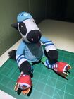Chick-Fil-A Roller Skating Rollerblading Blue Cow Stuffed Animal plush 10&quot; Farm