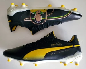 Puma King Ultimate Pele FG AG Black Yellow Soccer Cleats 107825 01 Size 11.5 - Picture 1 of 10