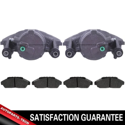 Pinzas de freno delanteras para conductor y pasajero y pastillas metálicas para GMC C1500 1988-1999 Foto 1 de 4