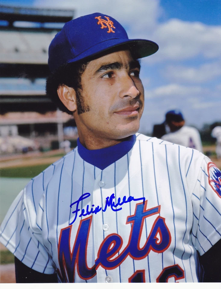 FELIX MILLAN  NEW YORK METS    ACTION SIGNED 8x10 - Image 1 of 1