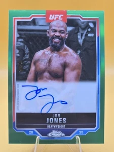 2025 Topps UFC Chrome Jon Jones Green Parallel On Card Auto Serial #'d 30/99 - Picture 1 of 2