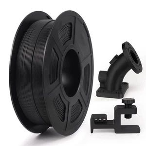 Filament z włókna węglowego PLA 1,75 mm, matowa czarna szpula PLA-CF 1kg, odporność na osnowy... - Zdjęcie 1 z 9