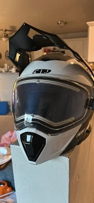 Casco modular de moto de nieve 509 Delta R4 negro/blanco, talla XL con visera térmica Foto 1 de 3