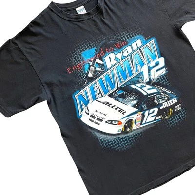 Vintage Y2K NASCAR Ryan Newman Alltel Ford Winston Cup Double Sided XL Shirt - Image 1 of 4