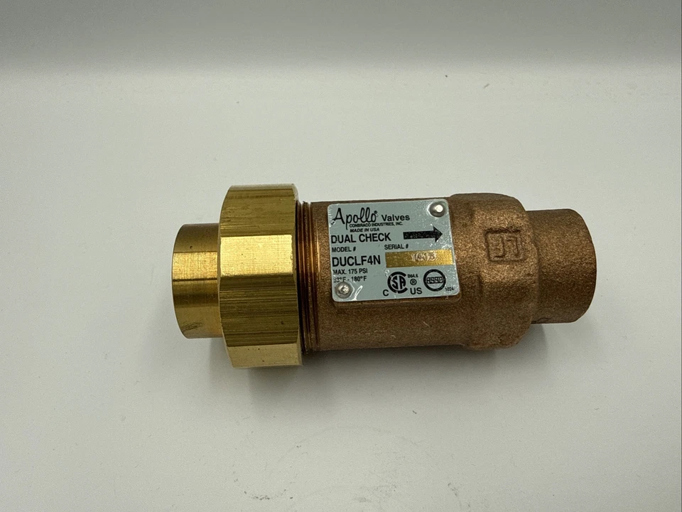 Клапаны 3/4 дюйма двойной обратный клапан предотвращатель обратного потока Apollo DUCLF4N-34 - Изображение 1 из 4
