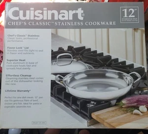 Cuisinart 12" Everyday Pan with Dome Lid Model 725-30D, Stainless Steel - Picture 1 of 1