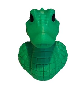 3D-gedruckt - 3" x 2-1/2" Krokodil Ente - grün #3017-04 - Bild 1 von 3
