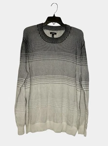 Alfani Sweater Men's XL Ribbed Knit Ombre Striped Pullover Cotton Preppy Winter - Picture 1 of 9
