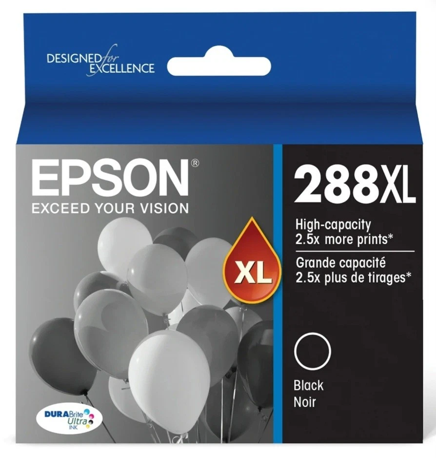SEALED OEM OFFICIAL GENUINE EPSON 288XL Black Ink Cartridge For Printer NO BOX - Image 1 of 1