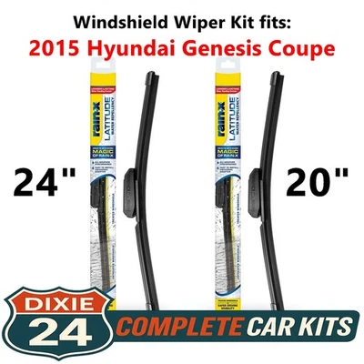 Rain-X Latitude 2-n-1 Wiper Kit fits: 2015 Hyundai Genesis Coupe (24" & 20") - Изображение 1 из 4