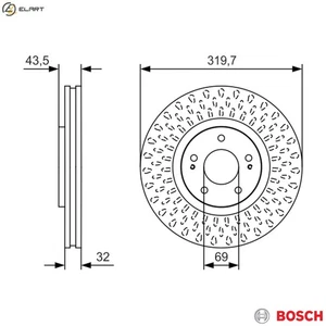 2x BRAKE DISC 0 986 479 T01 FOR MITSUBISHI CEDIA/VII LANCER/Mk 2.0L 4cyl - Picture 1 of 9