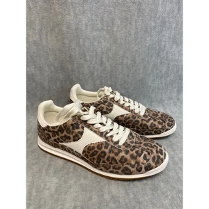 Womens Skyler Leopard Print Sneakers 8-1/2 Shoes Animal Print Fashion Sneakers - Picture 1 of 9