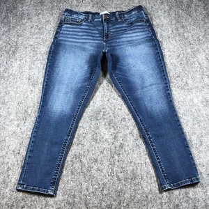 BKE Gabby Jeans Women's 32 Blue Curvy Fit High Rise Ankle Skinny Stretch Denim - Picture 1 of 8