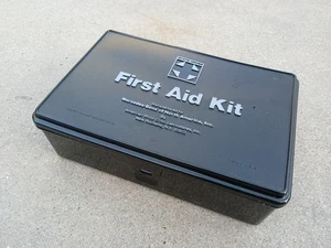 Mercedes '83-89 R107 '82-91 C126 SEC White Cross BLACK-Gray First Aid Kit Box #2 - Bild 1 von 12