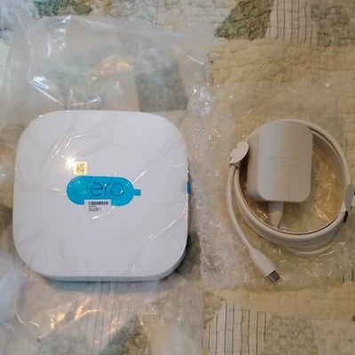 Eero Pro 6E Tri-Band Mesh Wi-Fi 6E S010001 white  router - Image 1 of 4