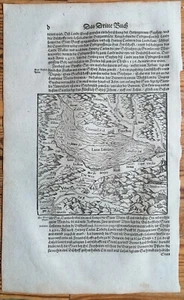 Münster Cosmographia Original Holzschnitt Genf Genfer See Schweiz - 1592 - Picture 1 of 1