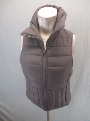 Kenneth Cole REACTION Size S Womens Brown Down Feather Full Zip Puffer Vest 300 - Image 1 of 4