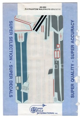 Calcomanía superescala 1/48 HOJA CORTADA F-4 Phantom Walkways USN USMC 48-260 Modelo Foto 1 de 4