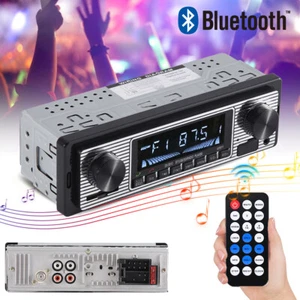 Bluetooth Car Stereo Radio Audio FM Aux Input Receiver SD USB MP3 Radio Player - Picture 1 of 12