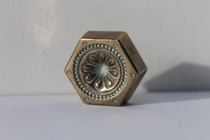 Vintage Original India Antique Bronze Brass Jewellery Design Mould Stamp Seal 06 - Picture 1 of 7